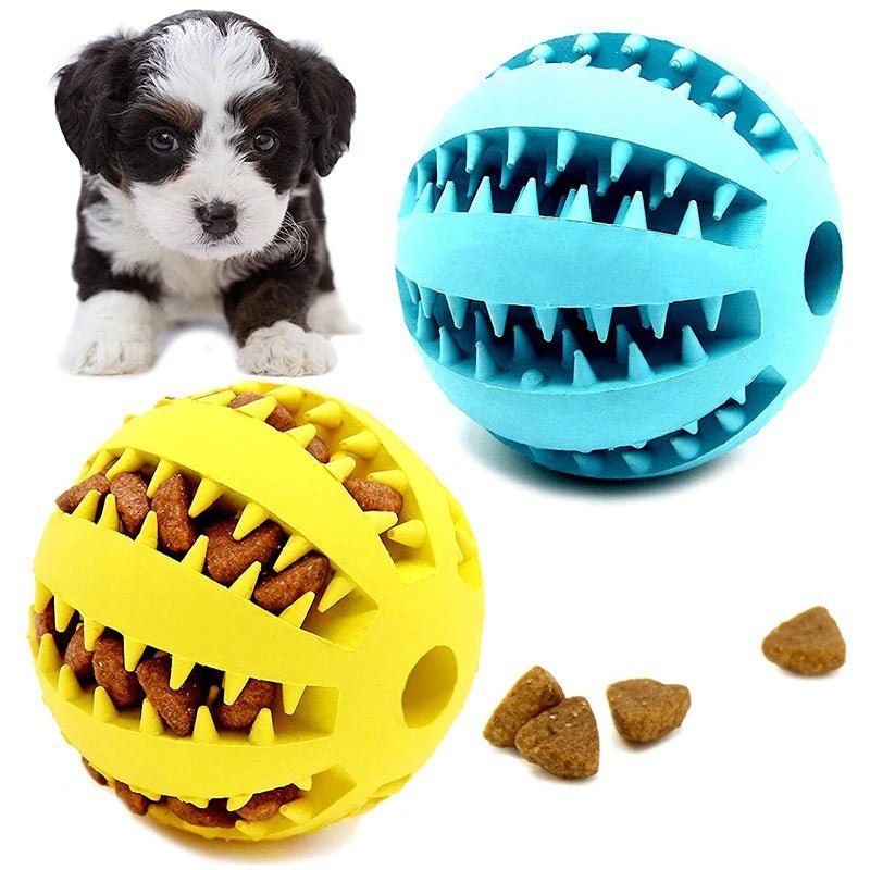 Pet Dog Interactive Toy 7cm Dogs Natural Rubber Ball Leaking Ball Tooth Clean Balls for Dog Cat Chew Toys accesorios para perro - Pupeazy