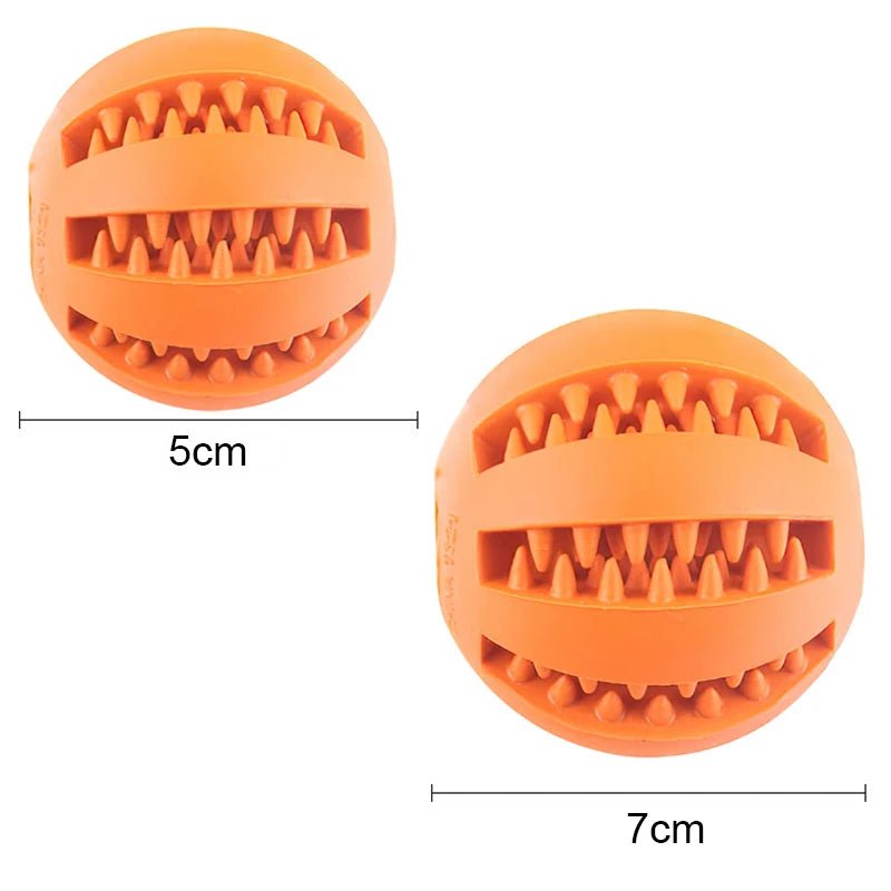 Pet Dog Interactive Toy 7cm Dogs Natural Rubber Ball Leaking Ball Tooth Clean Balls for Dog Cat Chew Toys accesorios para perro - Pupeazy