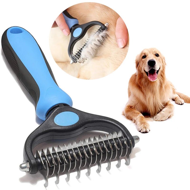 Pets Fur Knot Cutter Dog Pet Deshedding Tools Pet Cat Hair Removal Comb Brushes Dogs Grooming Shedding Supplies - Pupeazy