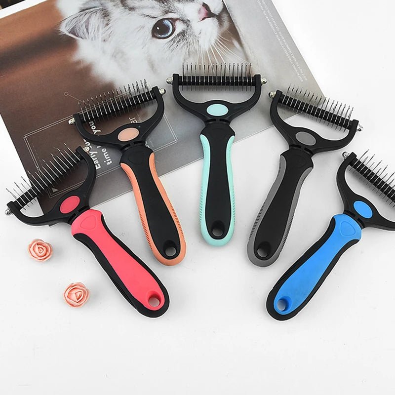 Pets Fur Knot Cutter Dog Pet Deshedding Tools Pet Cat Hair Removal Comb Brushes Dogs Grooming Shedding Supplies - Pupeazy